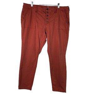 Universal Thread Button Fly Burnt Orange Size 18 Mid Rise Skinny